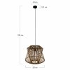 Lampa sufitowa bambusowa 38x38x32cm